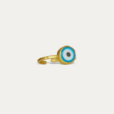 Nazar Blue Evil Eye Stacking Ring | Sustainable Jewellery by Ottoman Hands