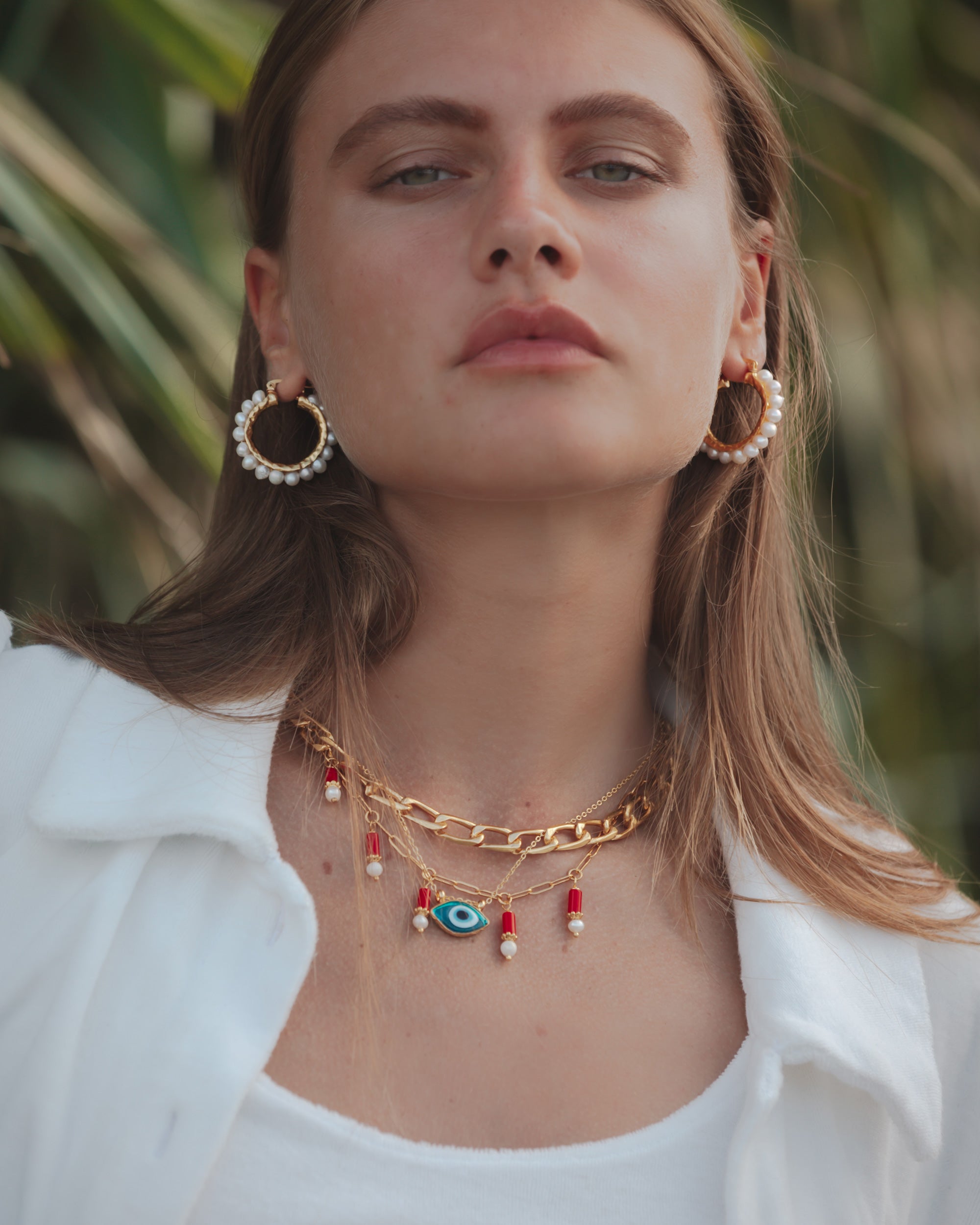 Sasha Pearl Beaded Hoop Earrings | Sustainable Jewellery by Ottoman Hands