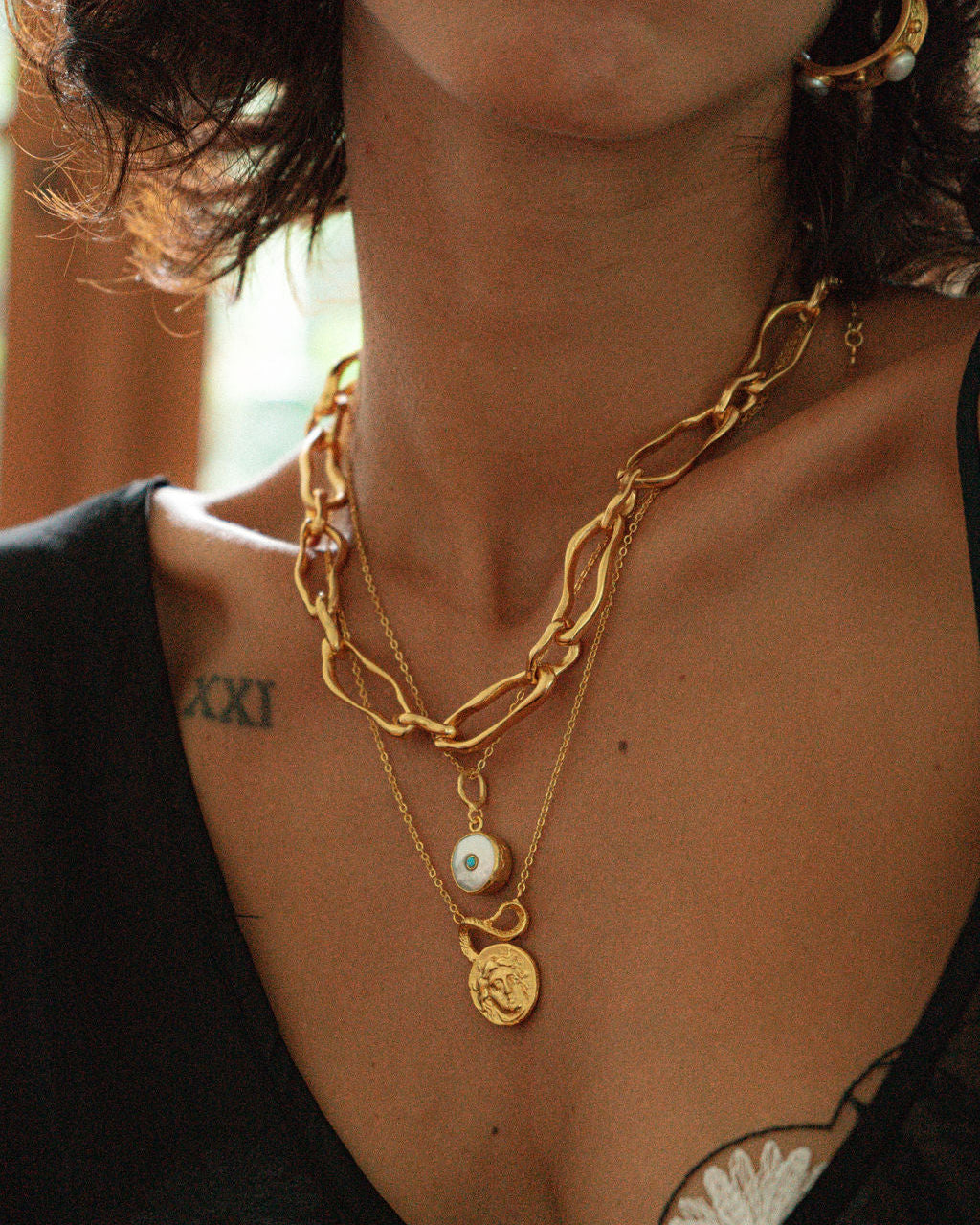 Gorgon Medusa Pendant Necklace | Sustainable Jewellery by Ottoman Hands