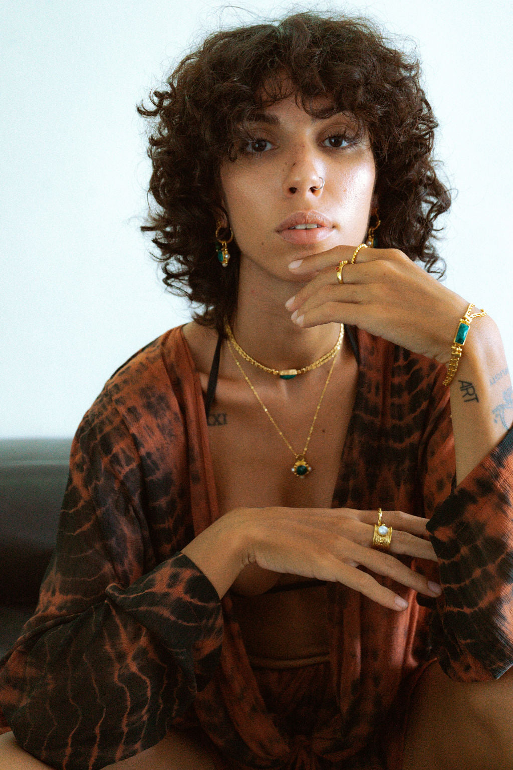 Everly Emerald Chain Bracelet | Sustainable Jewellery by Ottoman Hands