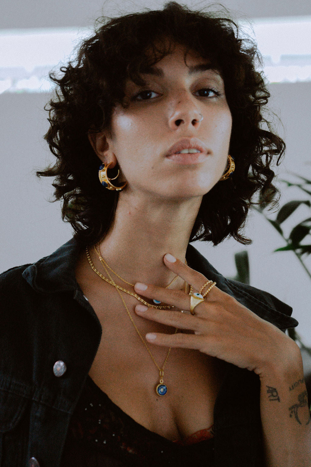 Della Lapis Hoop Earrings | Sustainable Jewellery by Ottoman Hands