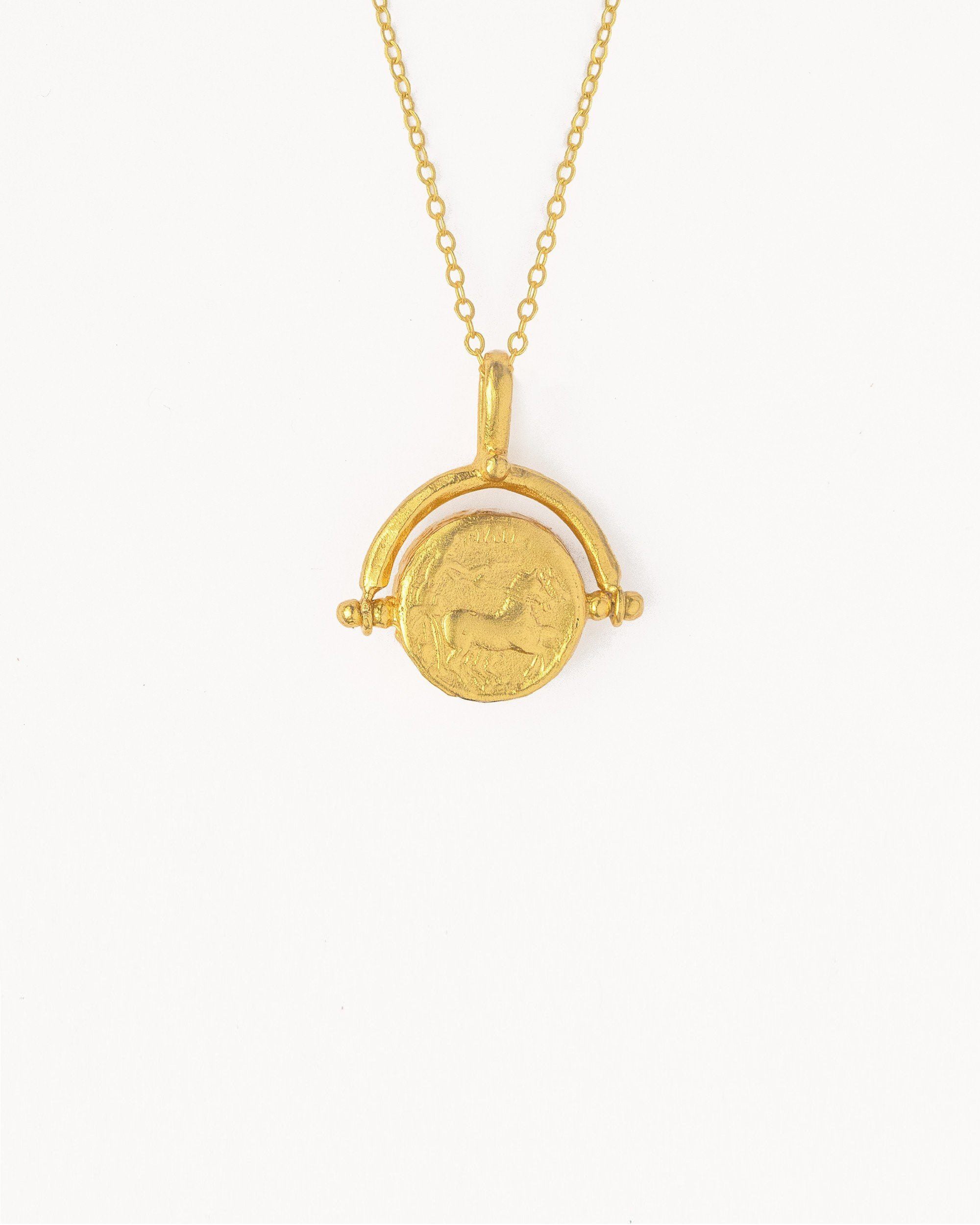Pegasus Coin Spinner Necklace | Sustainable Jewellery by Ottoman Hands