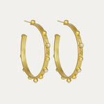 Tanrica Large Hoop Earrings with Pearl Beads | Sustainable Jewellery by Ottoman Hands