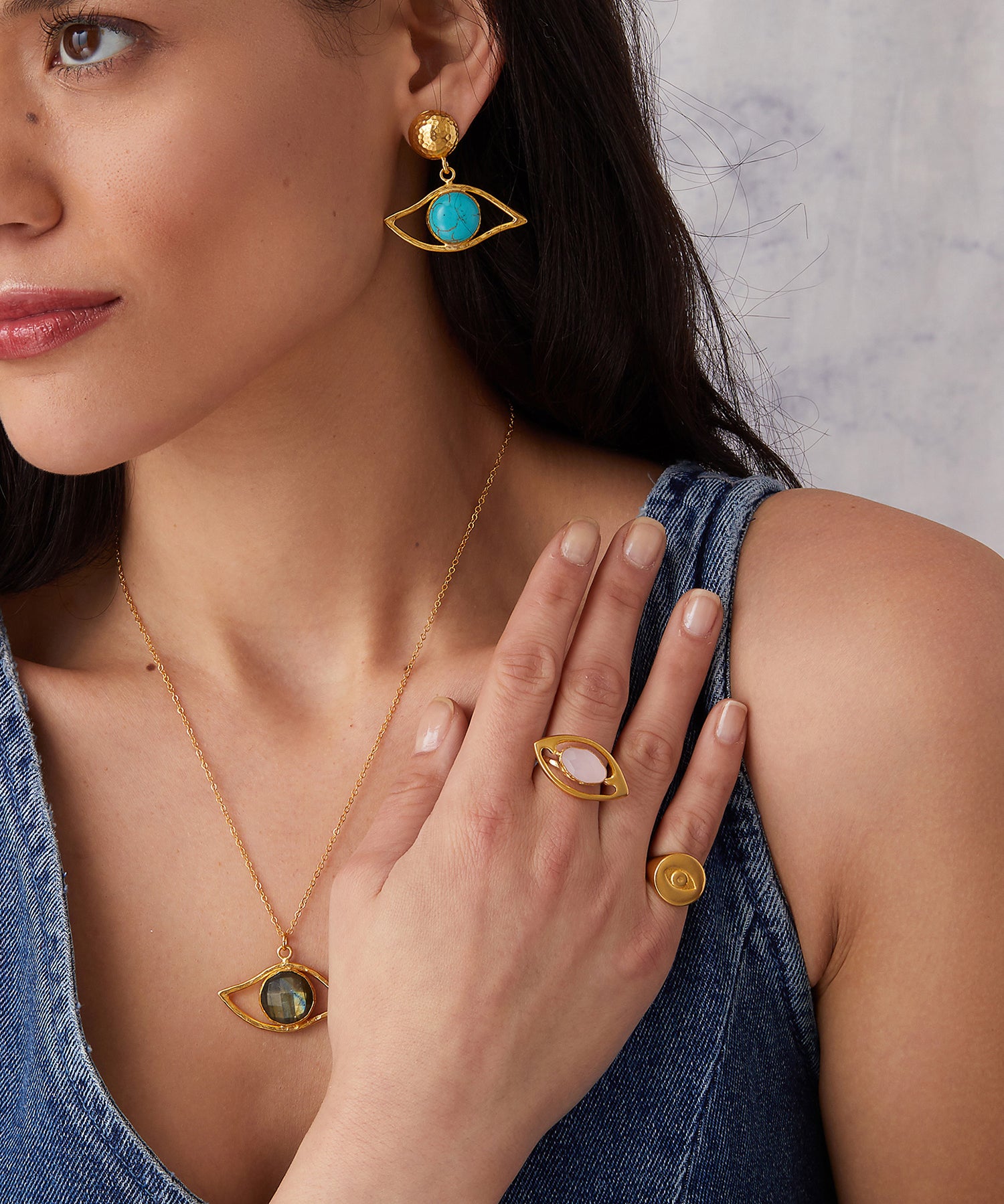 Evil Eye Gold Signet Ring | Sustainable Jewellery by Ottoman Hands