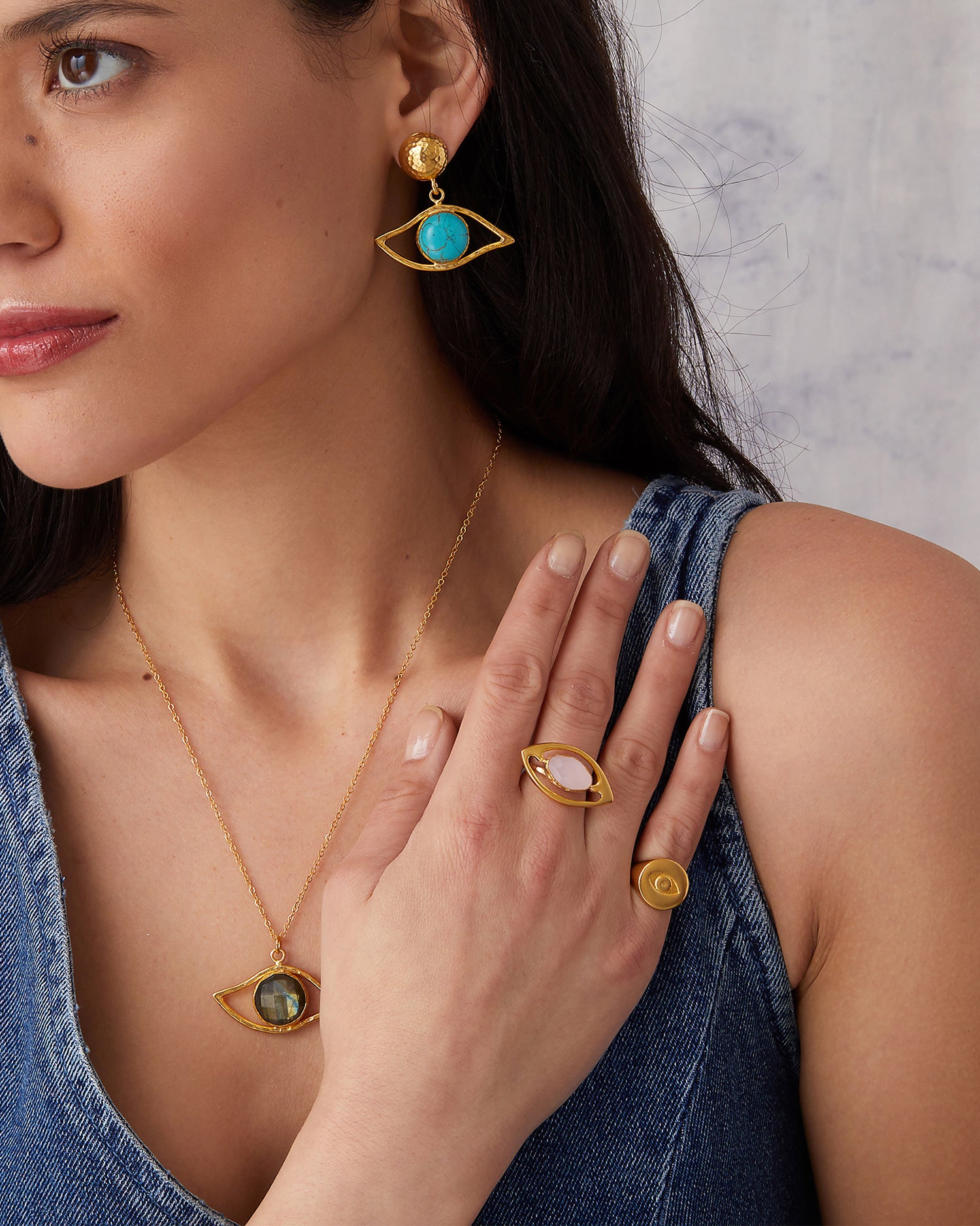 Evil Eye Gold Signet Ring | Sustainable Jewellery by Ottoman Hands